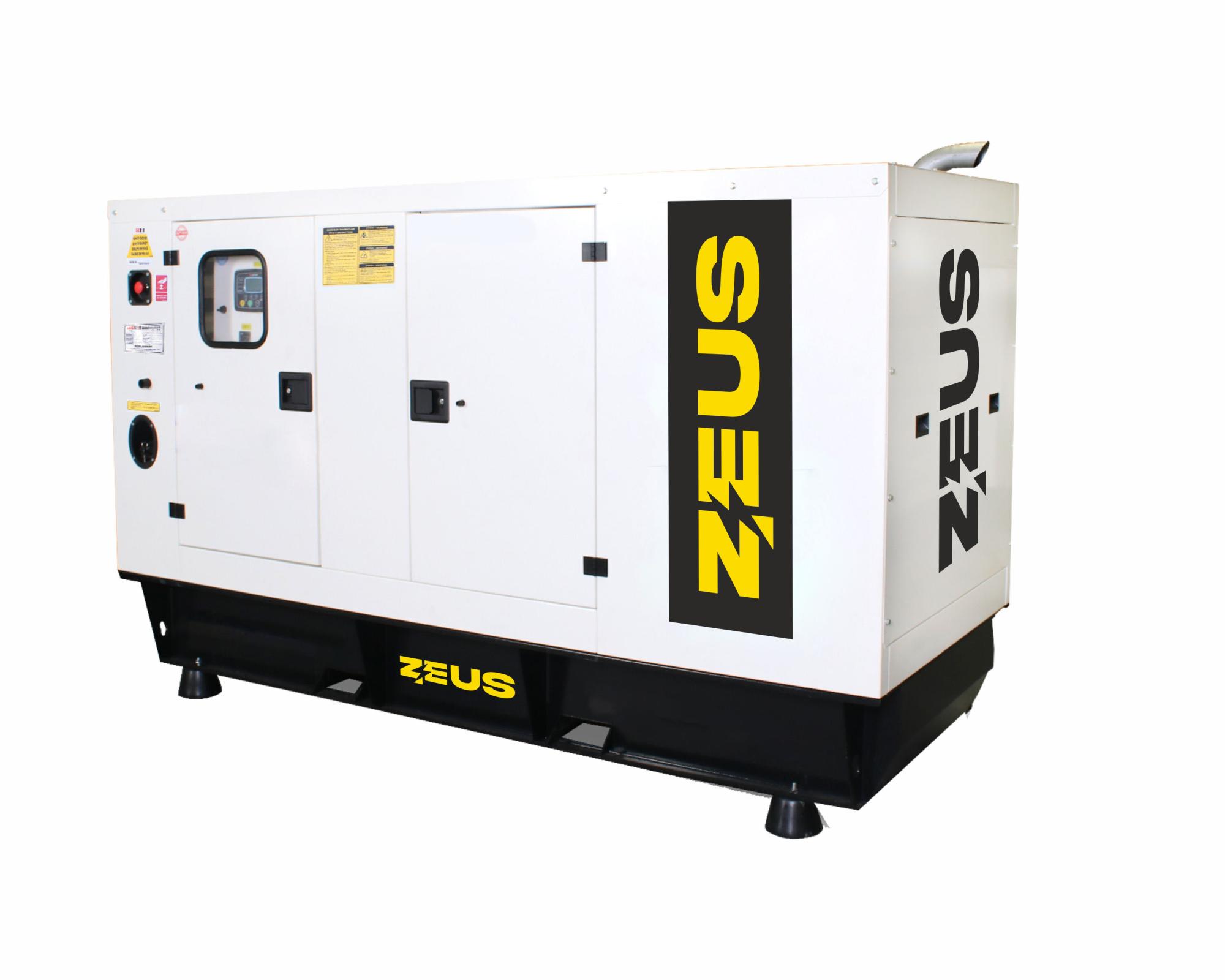 Дизельный генератор ZEUS AD100-T400C в кожухе с АВР